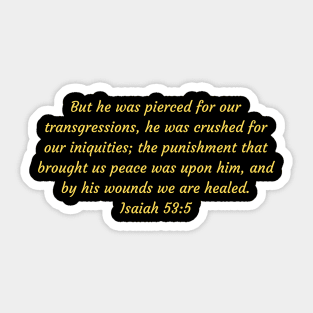 Bible Verse Isaiah 53:5 Sticker